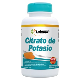 [PDT-0133] CITRATO DE POTASIO CAPSULA 600 mg ENVASE X 120 U