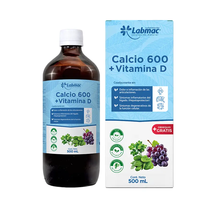 CALCIO 600 + VITAMINA D JARABE  FRASCO X 500 mL