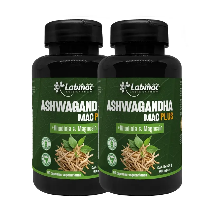 2 ASHWAGANDHA PLUS 600mg ENVASE X60