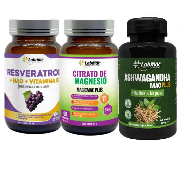 1 MAGIMAC PLUS+ 1 ASHWAGANDHA MAC+ 1 RESVERATROL
