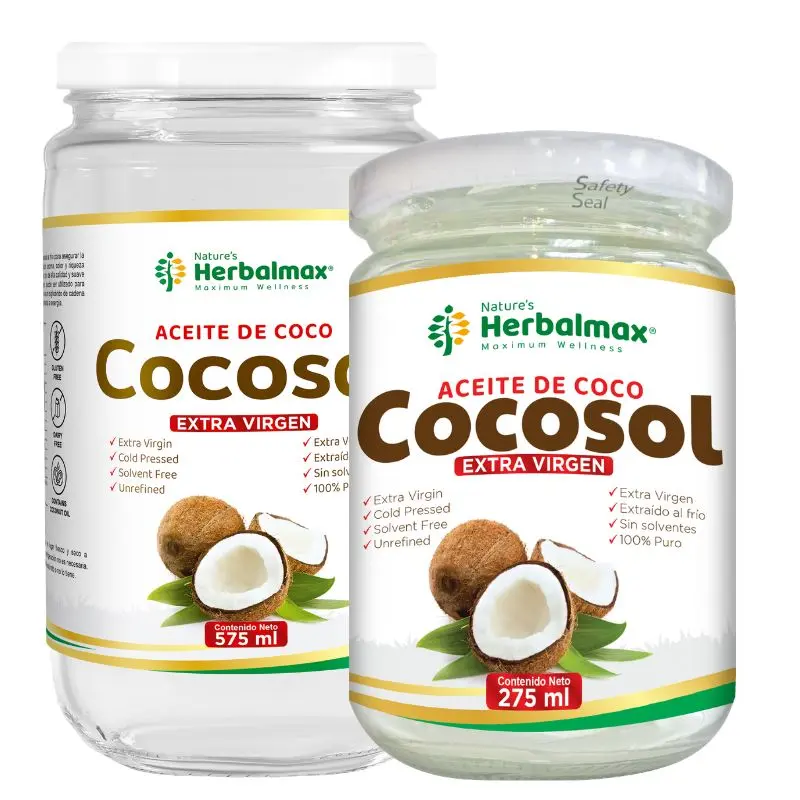1 ACEITE DE COCO COCOSOL 275ml + 1 ACEITE DE COCO COCOSOL 575ML +  1 DELANTAL