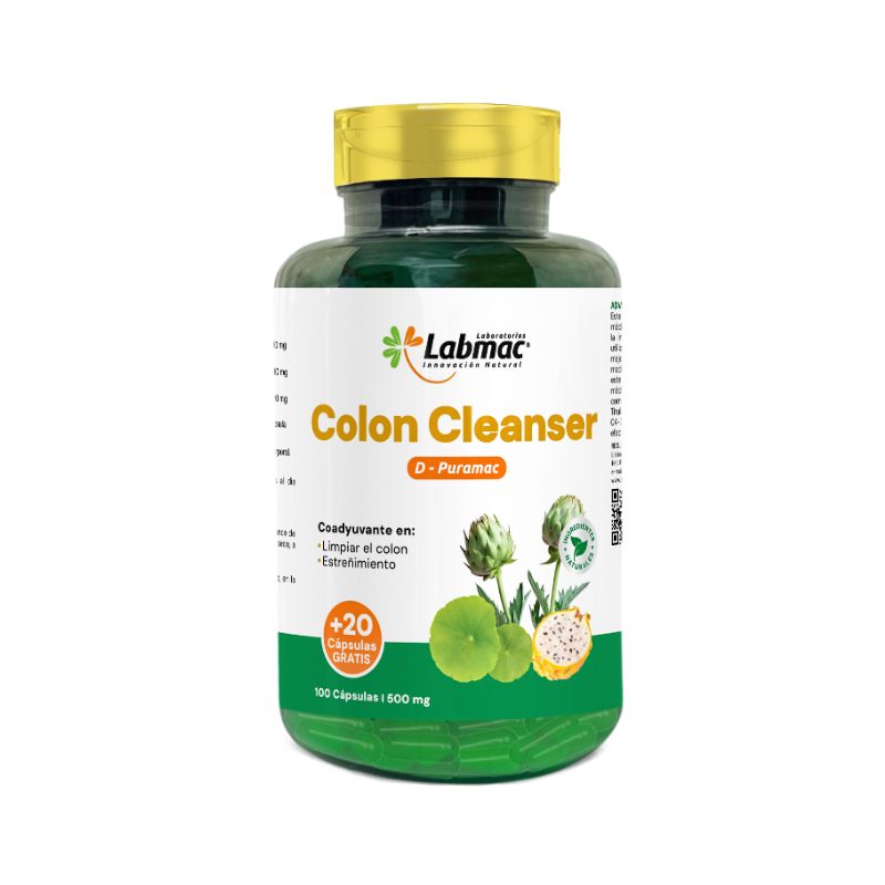 D-PURAMAC COLON CLEANSER CÁPSULAS 500 mg ENVASE X 120