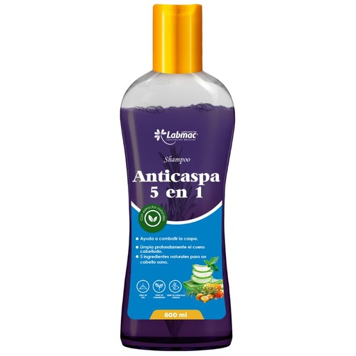 [PTL-C023] SHAMPOO ANTICASPA (5 EN 1) ENVASE 600 mL