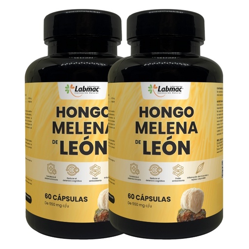 2 HONGO MELENA DE LEON CAPSULAS 550 mg ENVASE X 60 U
