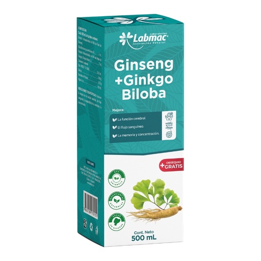 [PTL-N019] GINSENG GINKGO BILOBA JARABE 500 ML