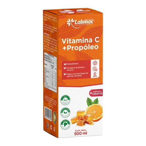 [PTL-A010] VITAMINA C + PROPÓLEO JARABE 500 ML